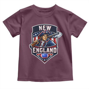 Red Blue White Sport Fan Toddler T Shirt Football Lover Gift TS12 Maroon Print Your Wear