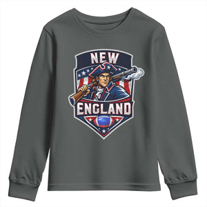 Red Blue White Sport Fan Youth Sweatshirt Football Lover Gift TS12 Dark Heather Print Your Wear
