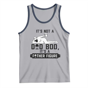 Funny Dad Tank Top It Is Not A Dad Bod It Is A Father Figure TS12 Athletic Heather Navy Print Your Wear