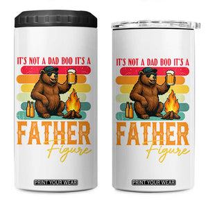 Funny Bear Dad 4 in 1 Can Cooler Tumbler It Is Not A Dad Bod It Is A Father Figure TS12 One Size: 16 oz White Print Your Wear