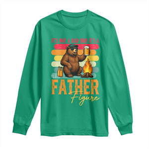 Funny Bear Dad Long Sleeve Shirt It Is Not A Dad Bod It Is A Father Figure TS12 Irish Green Print Your Wear