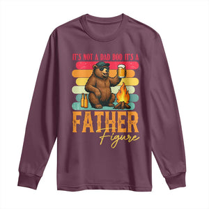 Funny Bear Dad Long Sleeve Shirt It Is Not A Dad Bod It Is A Father Figure TS12 Maroon Print Your Wear