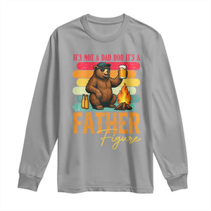 Funny Bear Dad Long Sleeve Shirt It Is Not A Dad Bod It Is A Father Figure TS12 Sport Gray Print Your Wear