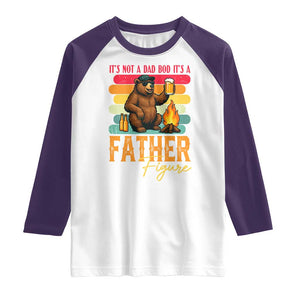 Funny Bear Dad Raglan Shirt It Is Not A Dad Bod It Is A Father Figure TS12 White Purple Print Your Wear
