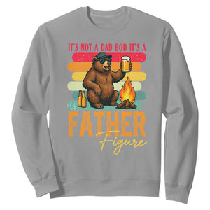 Funny Bear Dad Sweatshirt It Is Not A Dad Bod It Is A Father Figure TS12 Sport Gray Print Your Wear