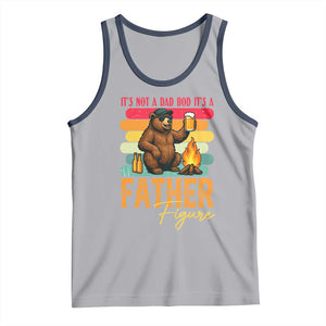 Funny Bear Dad Tank Top It Is Not A Dad Bod It Is A Father Figure TS12 Athletic Heather Navy Print Your Wear