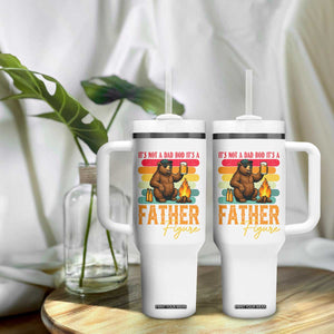Funny Bear Dad Tumbler With Handle It Is Not A Dad Bod It Is A Father Figure TS12 Print Your Wear