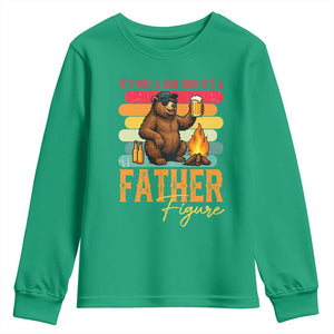 Funny Bear Dad Youth Sweatshirt It Is Not A Dad Bod It Is A Father Figure TS12 Irish Green Print Your Wear