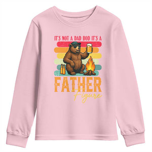 Funny Bear Dad Youth Sweatshirt It Is Not A Dad Bod It Is A Father Figure TS12 Light Pink Print Your Wear