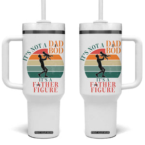 It Is Not A Dad Bod It Is A Father Figure Tumbler With Handle Funny Dad Saying TS12 One Size: 40 oz White Print Your Wear