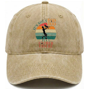 It Is Not A Dad Bod It Is A Father Figure Washed Cotton Baseball Cap Funny Dad Saying TS12 Print Your Wear