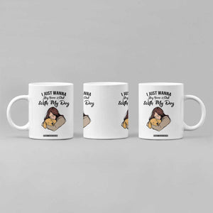 Funny Dog Lover Coffee Mug I Just Wanna Stay Home With My Dog TS12 Print Your Wear