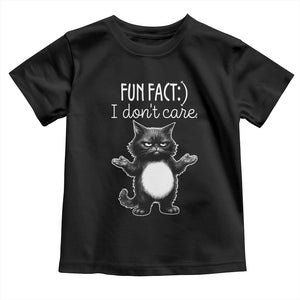 Funny Cat Lover Toddler T Shirt Fun Fact I Do Not Care Quote TS12 Black Print Your Wear