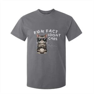Fun Fact I Do Not Care T Shirt For Kid Grumpy Cat Lover TS12 Charcoal Print Your Wear