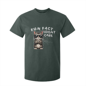 Fun Fact I Do Not Care T Shirt For Kid Grumpy Cat Lover TS12 Dark Forest Green Print Your Wear