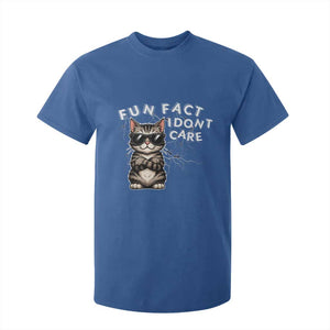 Fun Fact I Do Not Care T Shirt For Kid Grumpy Cat Lover TS12 Royal Blue Print Your Wear
