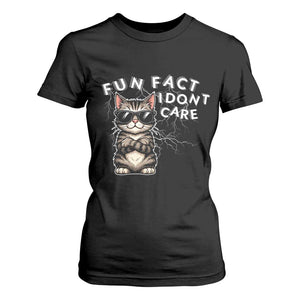 Fun Fact I Do Not Care T Shirt For Women Grumpy Cat Lover TS12 Black Print Your Wear