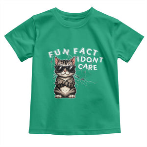 Fun Fact I Do Not Care Toddler T Shirt Grumpy Cat Lover TS12 Irish Green Print Your Wear