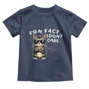 Fun Fact I Do Not Care Toddler T Shirt Grumpy Cat Lover TS12 Navy Print Your Wear