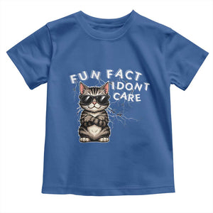 Fun Fact I Do Not Care Toddler T Shirt Grumpy Cat Lover TS12 Royal Blue Print Your Wear