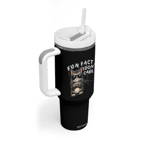 Fun Fact I Do Not Care Tumbler With Handle Grumpy Cat Lover TS12 Print Your Wear
