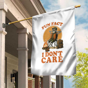 Fun Fact I Do Not Care Garden Flag Funny Skeleton TS12 Print Your Wear