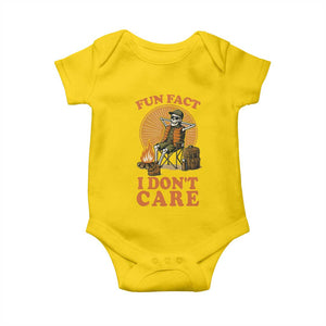 Fun Fact I Do Not Care Baby Onesie Funny Skeleton TS12 Daisy Print Your Wear
