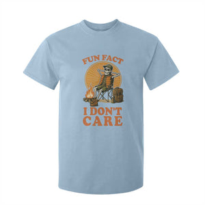Fun Fact I Do Not Care T Shirt For Kid Funny Skeleton TS12 Light Blue Print Your Wear