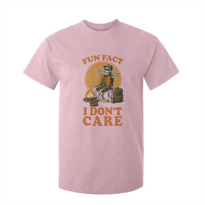 Fun Fact I Do Not Care T Shirt For Kid Funny Skeleton TS12 Light Pink Print Your Wear