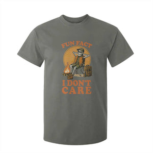Fun Fact I Do Not Care T Shirt For Kid Funny Skeleton TS12 Military Green Print Your Wear