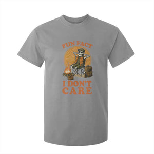 Fun Fact I Do Not Care T Shirt For Kid Funny Skeleton TS12 Sport Gray Print Your Wear