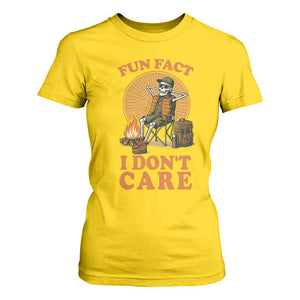 Fun Fact I Do Not Care T Shirt For Women Funny Skeleton TS12 Daisy Print Your Wear