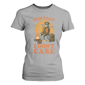 Fun Fact I Do Not Care T Shirt For Women Funny Skeleton TS12 Sport Gray Print Your Wear
