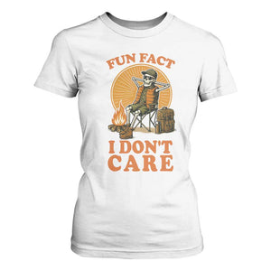 Fun Fact I Do Not Care T Shirt For Women Funny Skeleton TS12 White Print Your Wear