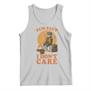 Fun Fact I Do Not Care Tank Top Funny Skeleton TS12 Ash Print Your Wear
