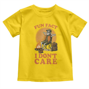 Fun Fact I Do Not Care Toddler T Shirt Funny Skeleton TS12 Daisy Print Your Wear