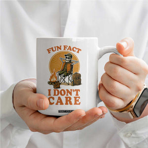 Fun Fact I Do Not Care Coffee Mug Funny Skeleton TS12 Print Your Wear