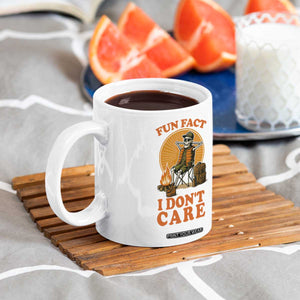 Fun Fact I Do Not Care Coffee Mug Funny Skeleton TS12 Print Your Wear