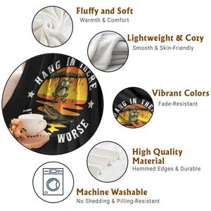 Hang In There It Gets Worse Throw Blanket Funny Frog TS12 Print Your Wear