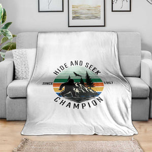 Hide And Seek Champion Throw Blanket Bigfoot Lover Gift TS12 Print Your Wear