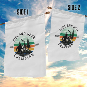 Hide And Seek Champion Garden Flag Bigfoot Lover Gift TS12 Print Your Wear