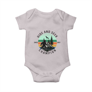 Hide And Seek Champion Baby Onesie Bigfoot Lover Gift TS12 Ice Gray Print Your Wear