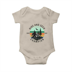 Hide And Seek Champion Baby Onesie Bigfoot Lover Gift TS12 Sand Print Your Wear