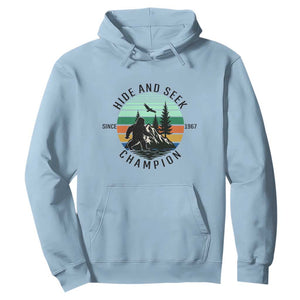 Hide And Seek Champion Hoodie Bigfoot Lover Gift TS12 Light Blue Print Your Wear