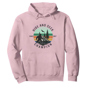 Hide And Seek Champion Hoodie Bigfoot Lover Gift TS12 Light Pink Print Your Wear