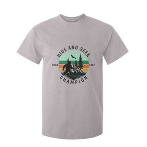 Hide And Seek Champion T Shirt For Kid Bigfoot Lover Gift TS12 Ice Gray Print Your Wear