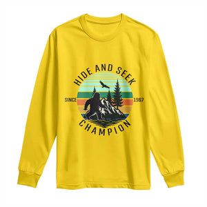 Hide And Seek Champion Long Sleeve Shirt Bigfoot Lover Gift TS12 Daisy Print Your Wear