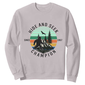 Hide And Seek Champion Sweatshirt Bigfoot Lover Gift TS12 Ice Gray Print Your Wear