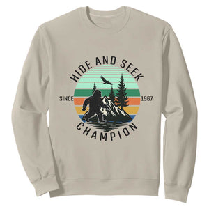 Hide And Seek Champion Sweatshirt Bigfoot Lover Gift TS12 Sand Print Your Wear
