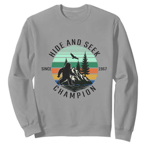 Hide And Seek Champion Sweatshirt Bigfoot Lover Gift TS12 Sport Gray Print Your Wear